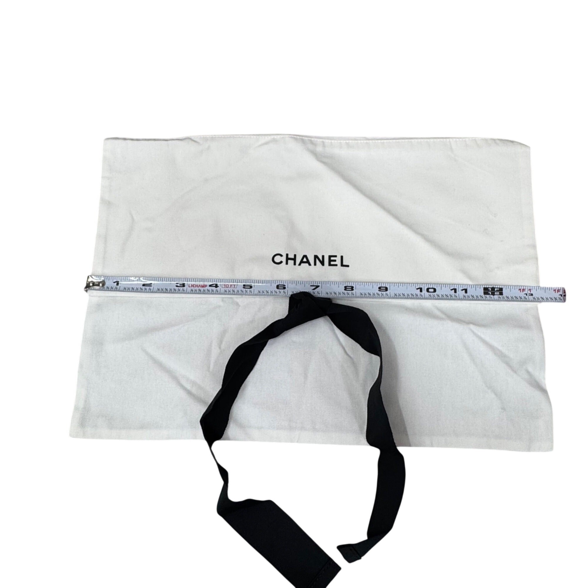 Chanel White Cotton Envelope Style Dust Bag Handbags Purse Accessories Gift 13x9
