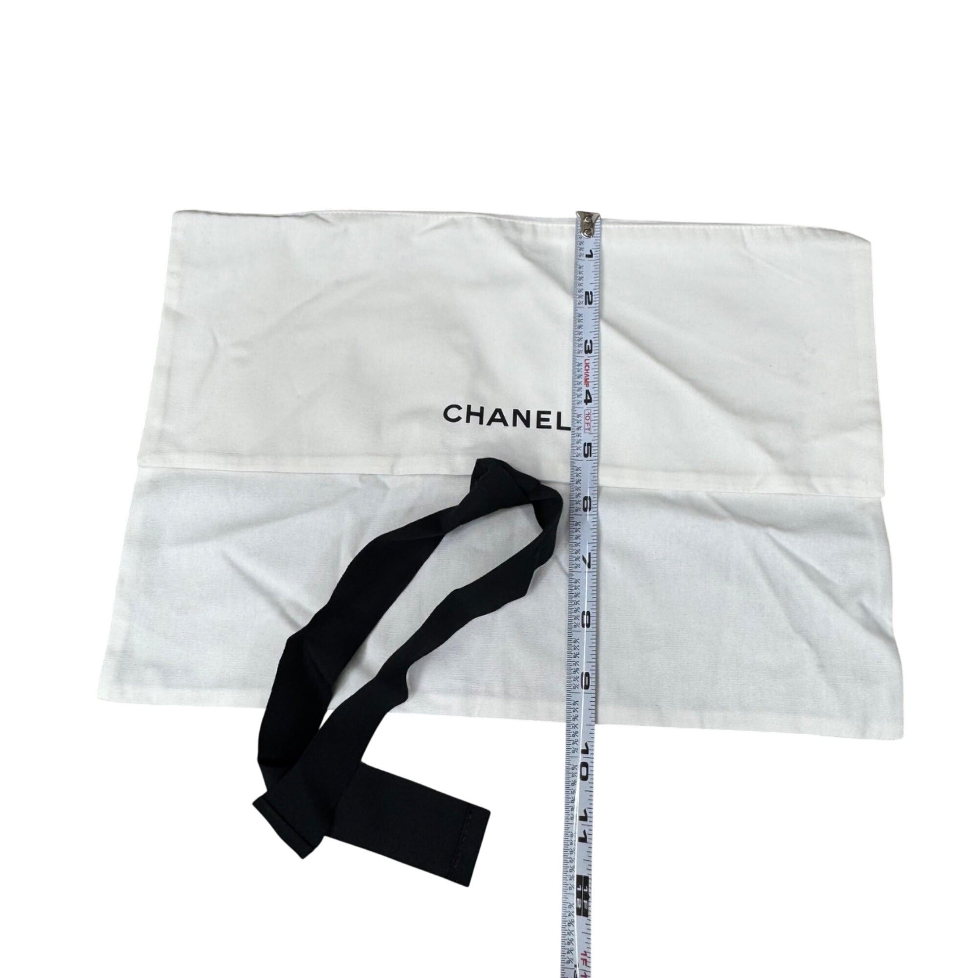 Chanel White Cotton Envelope Style Dust Bag Handbags Purse Accessories Gift 13x9
