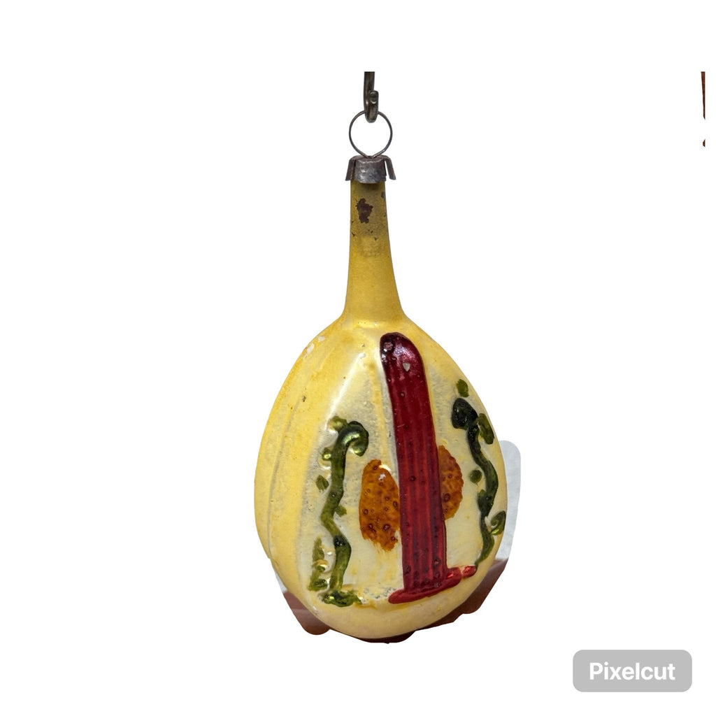Vintage Mandolin Cello Figural Christmas Ornament Mercury Glass Germany Guitar