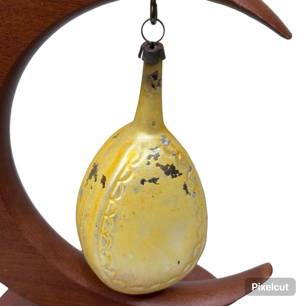Vintage Mandolin Cello Figural Christmas Ornament Mercury Glass Germany Guitar