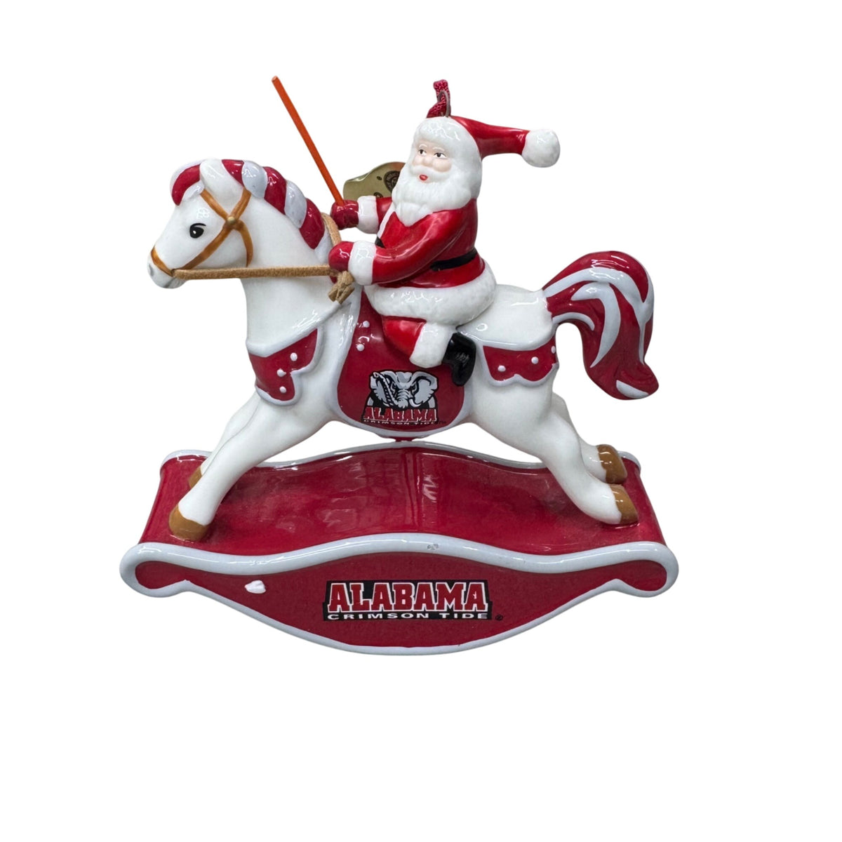 Alabama Crimson Tide 2006 Rockin Santa Ornament Christmas Danbury Mint Horse