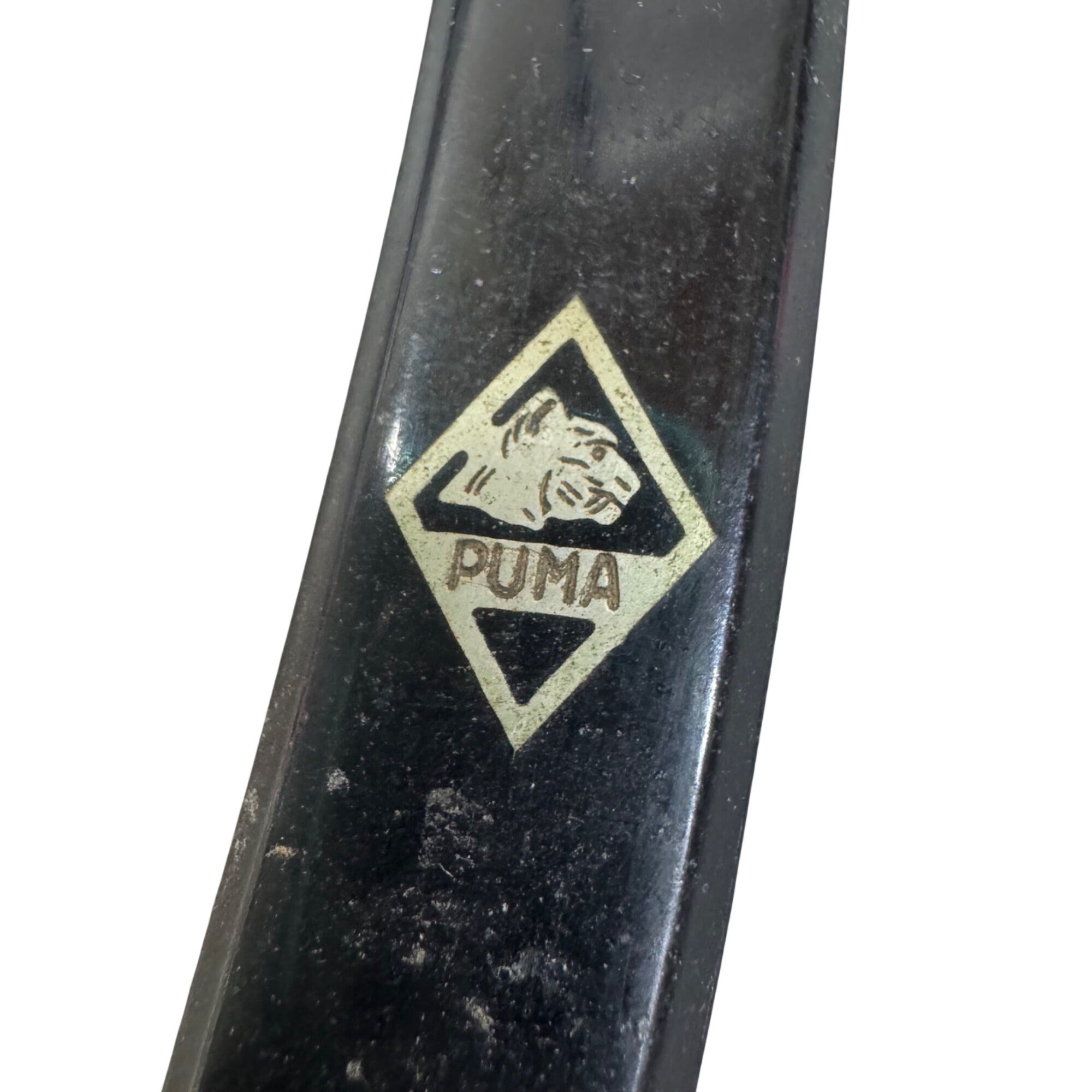 Puma Solingen Straight Razor Vtg Black Handle 5/8" Blade Special Germany 68 READ