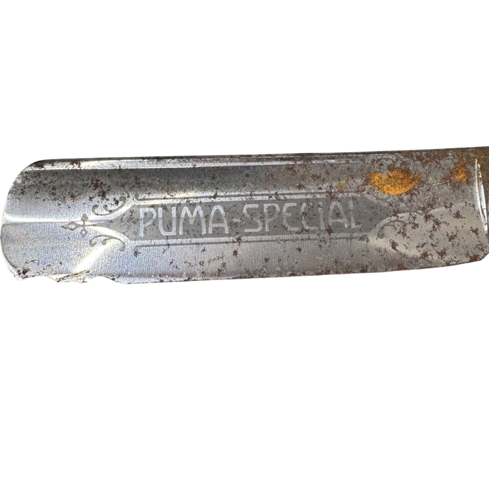 Puma Solingen Straight Razor Vtg Black Handle 5/8" Blade Special Germany 68 READ