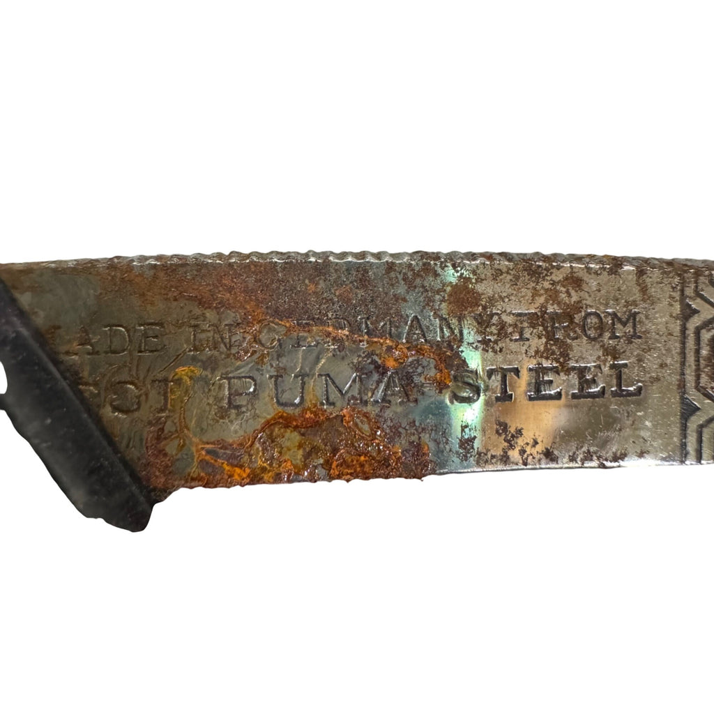 Puma Solingen Straight Razor Vtg Black Handle 5/8" Blade Special Germany 68 READ