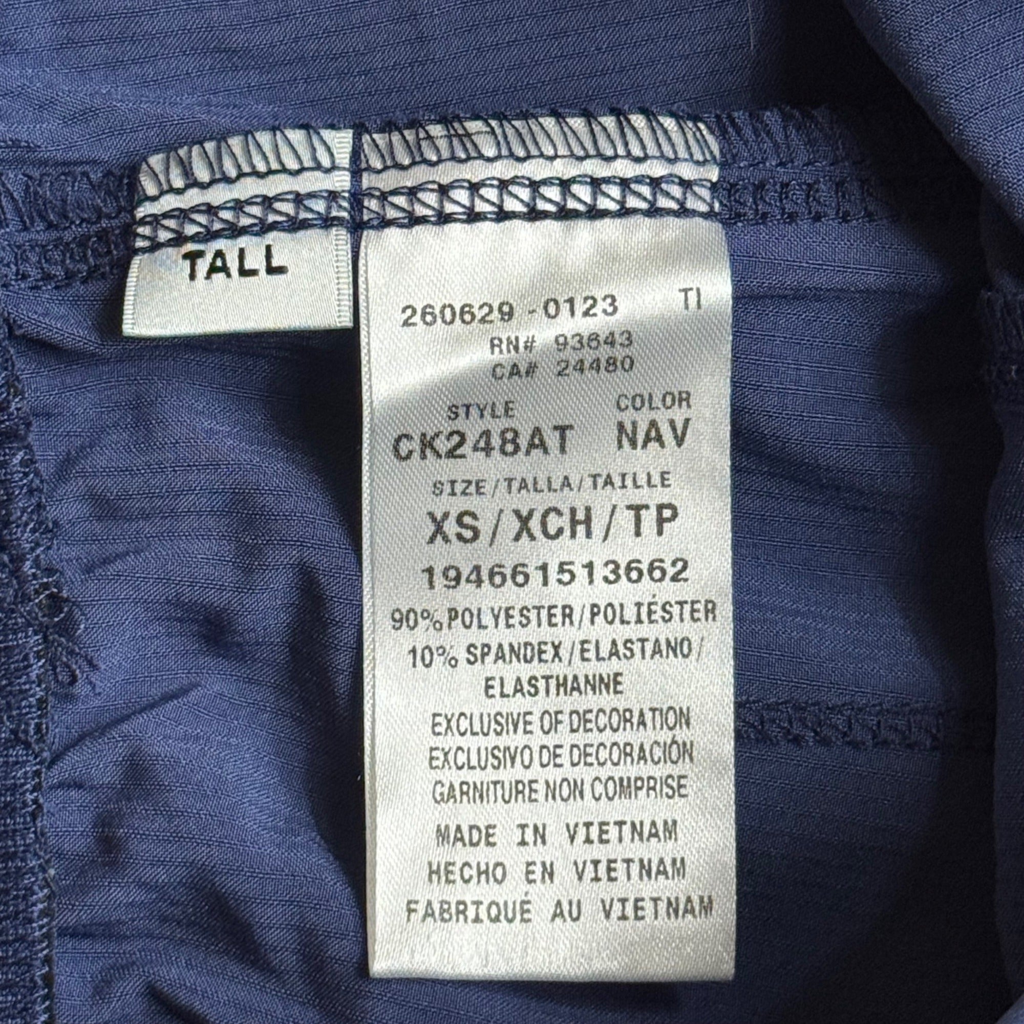 Cherokee Womens Tall Navy Blue Medical Uniform Scrub Pants XS  Pockets NEW w/ Ta