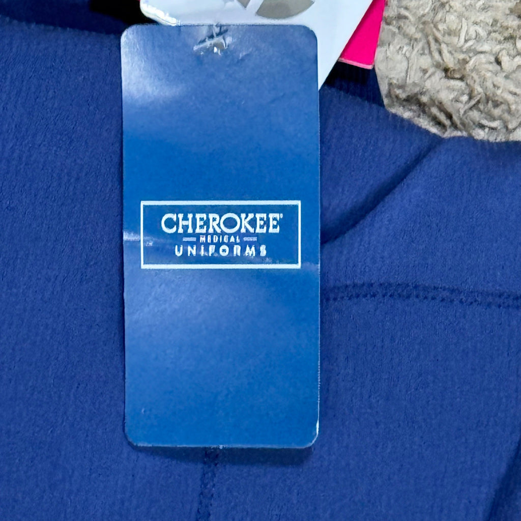 Cherokee Womens Tall Navy Blue Medical Uniform Scrub Pants XS  Pockets NEW w/ Ta