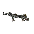 Vintage Czech Rhinestone Salamander Lizard Brooch Pin 1.5” Red Glass Stones READ