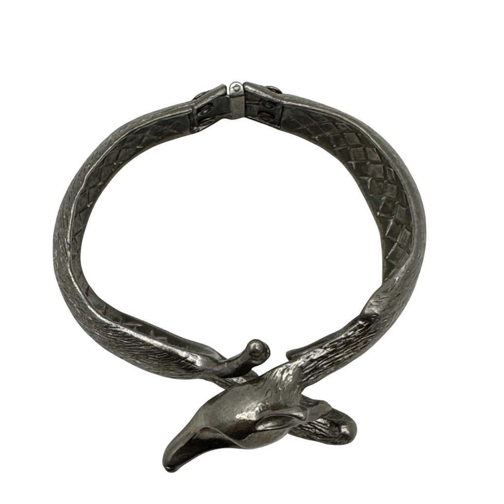 Castlecliff Fox Clamper Bracelet Silver-Tone Cuff Bracelet Animal Statement