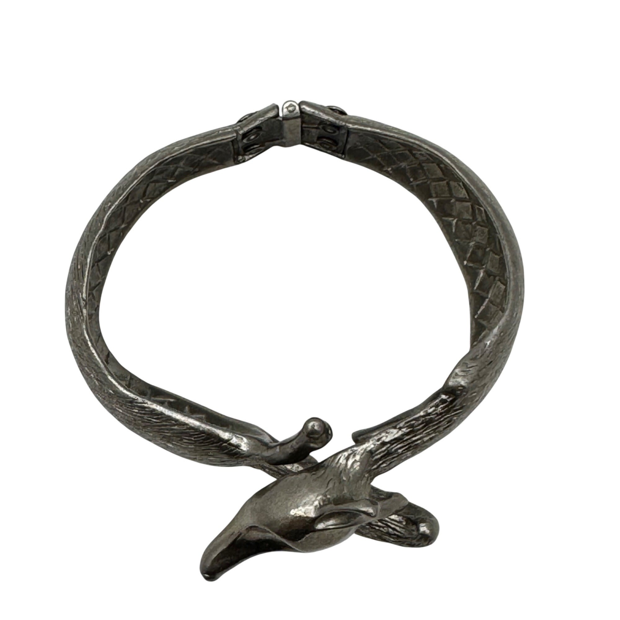 Castlecliff Fox Clamper Bracelet Silver-Tone Cuff Bracelet Animal Statement