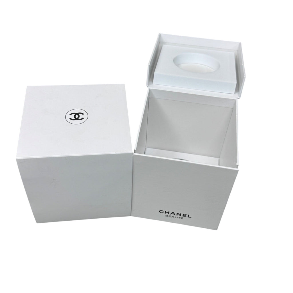 Chanel White Beauté Box 4.75x4.75x6 Storage Display Gift Authentic Hair Jewelry