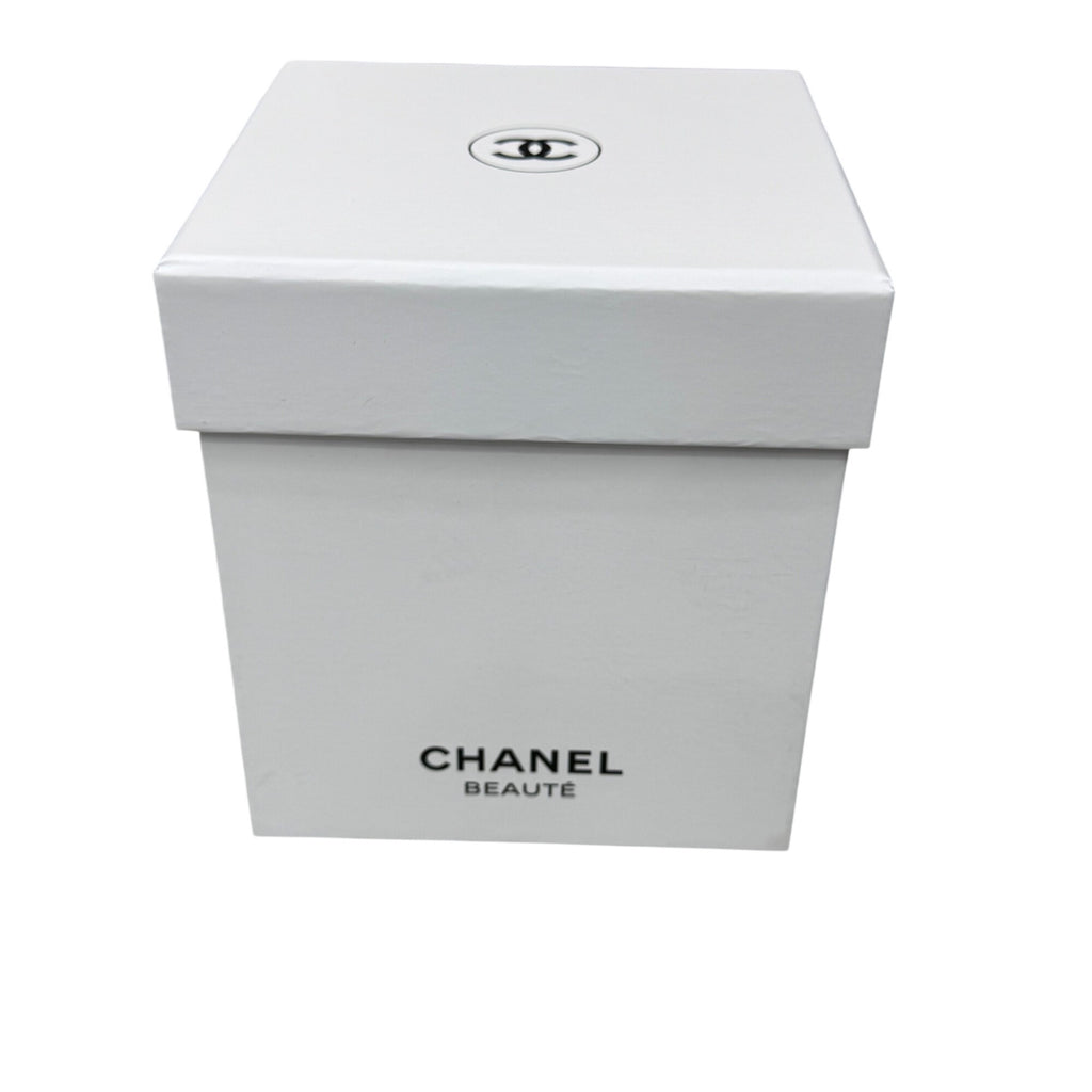 Chanel White Beauté Box 4.75x4.75x6 Storage Display Gift Authentic Hair Jewelry