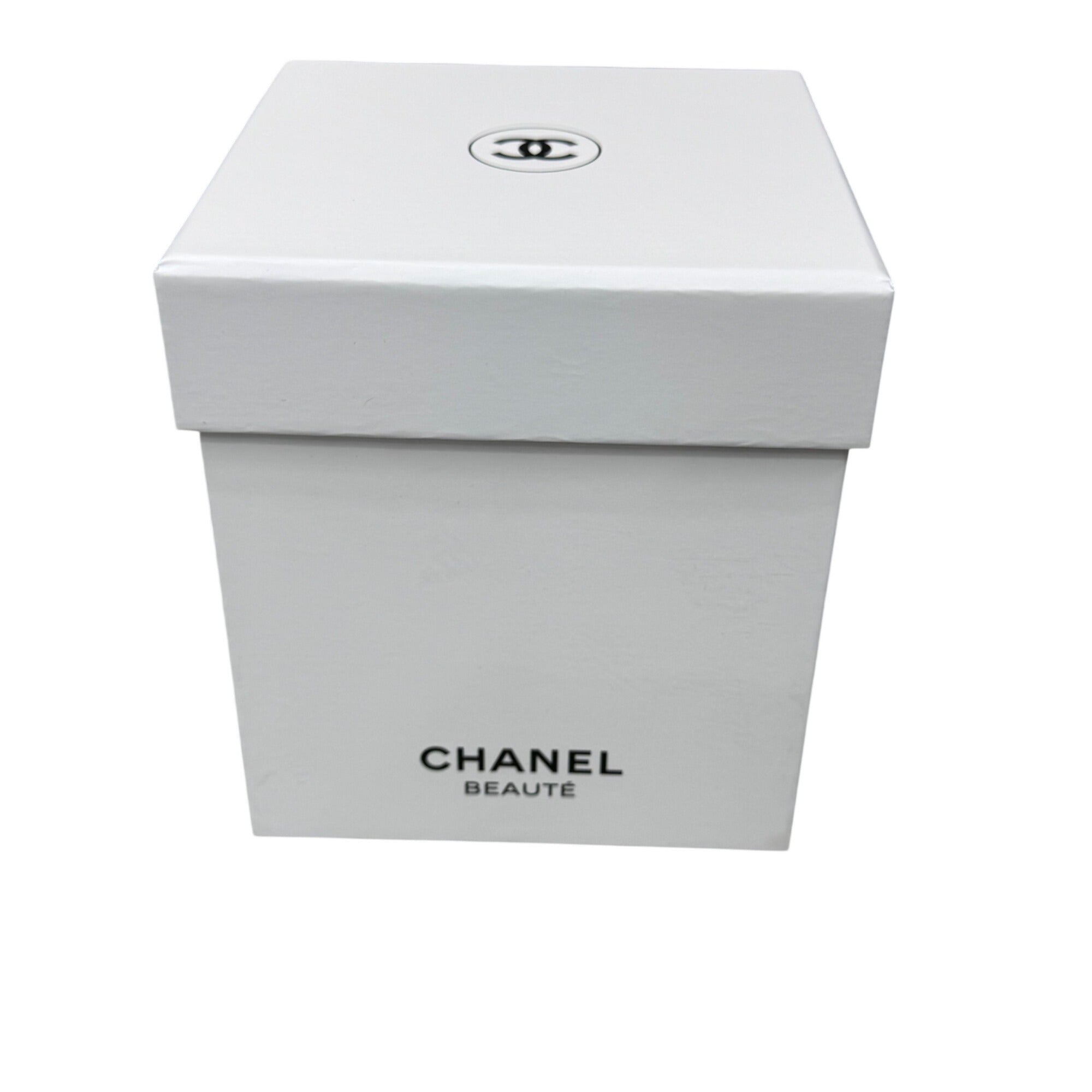 Chanel White Beauté Box 4.75x4.75x6 Storage Display Gift Authentic Hair Jewelry