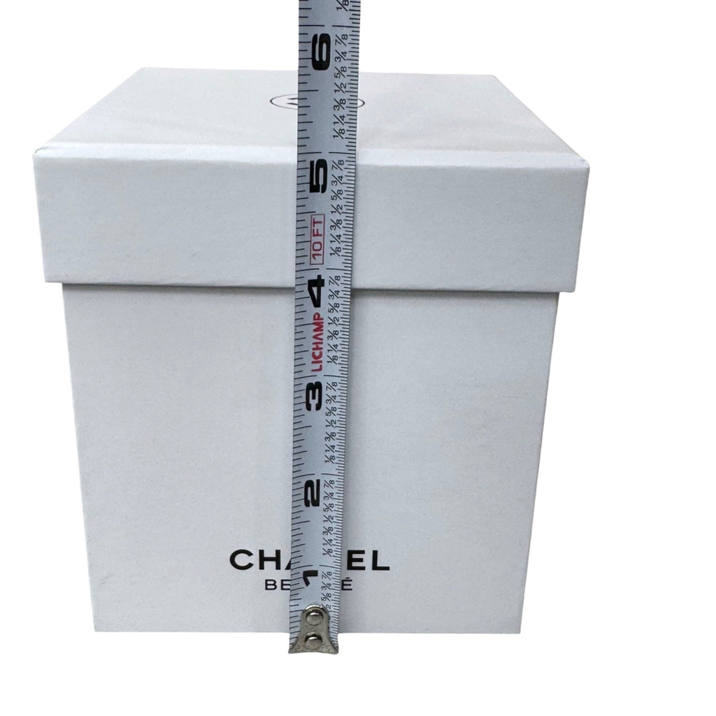 Chanel White Beauté Box 4.75x4.75x6 Storage Display Gift Authentic Hair Jewelry