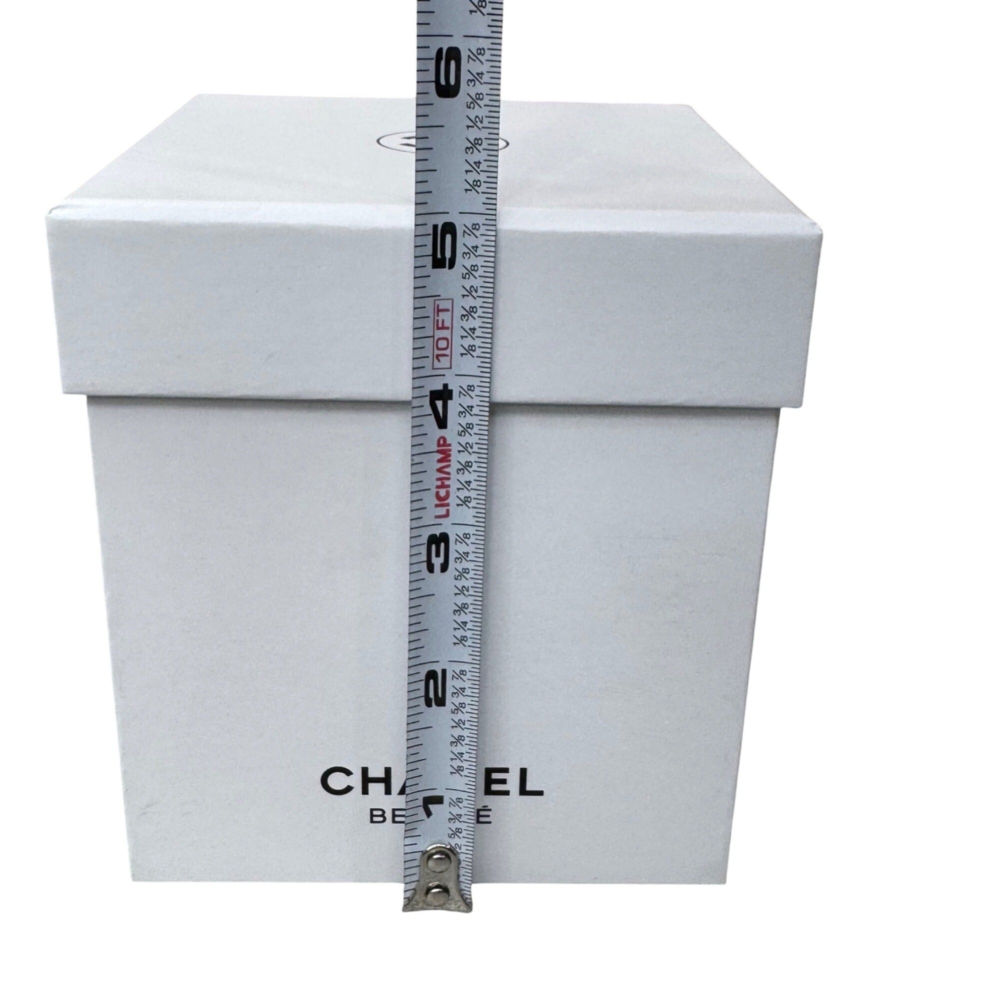 Chanel White Beauté Box 4.75x4.75x6 Storage Display Gift Authentic Hair Jewelry