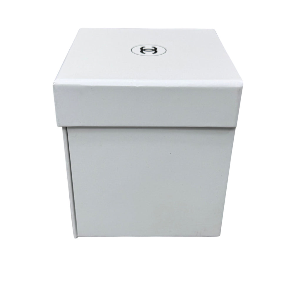 Chanel White Beauté Box 4.75x4.75x6 Storage Display Gift Authentic Hair Jewelry