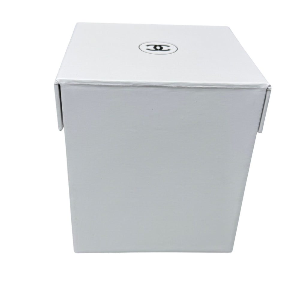 Chanel White Beauté Box 4.75x4.75x6 Storage Display Gift Authentic Hair Jewelry