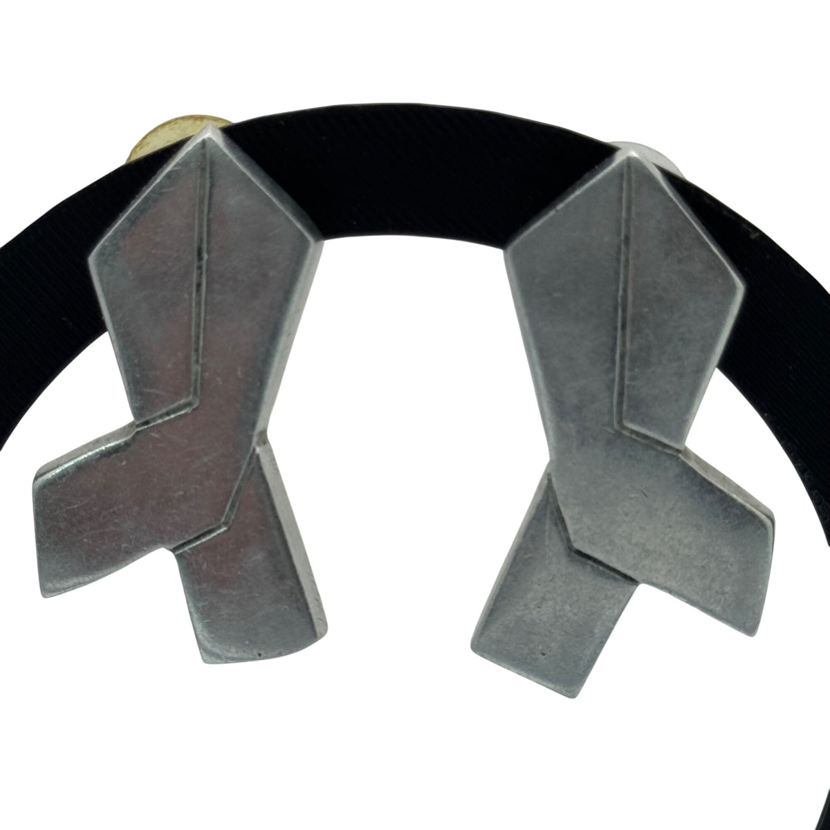Glen Yank New York City Modernist Pewter Earrings Abstract Geometric 1980 Signed