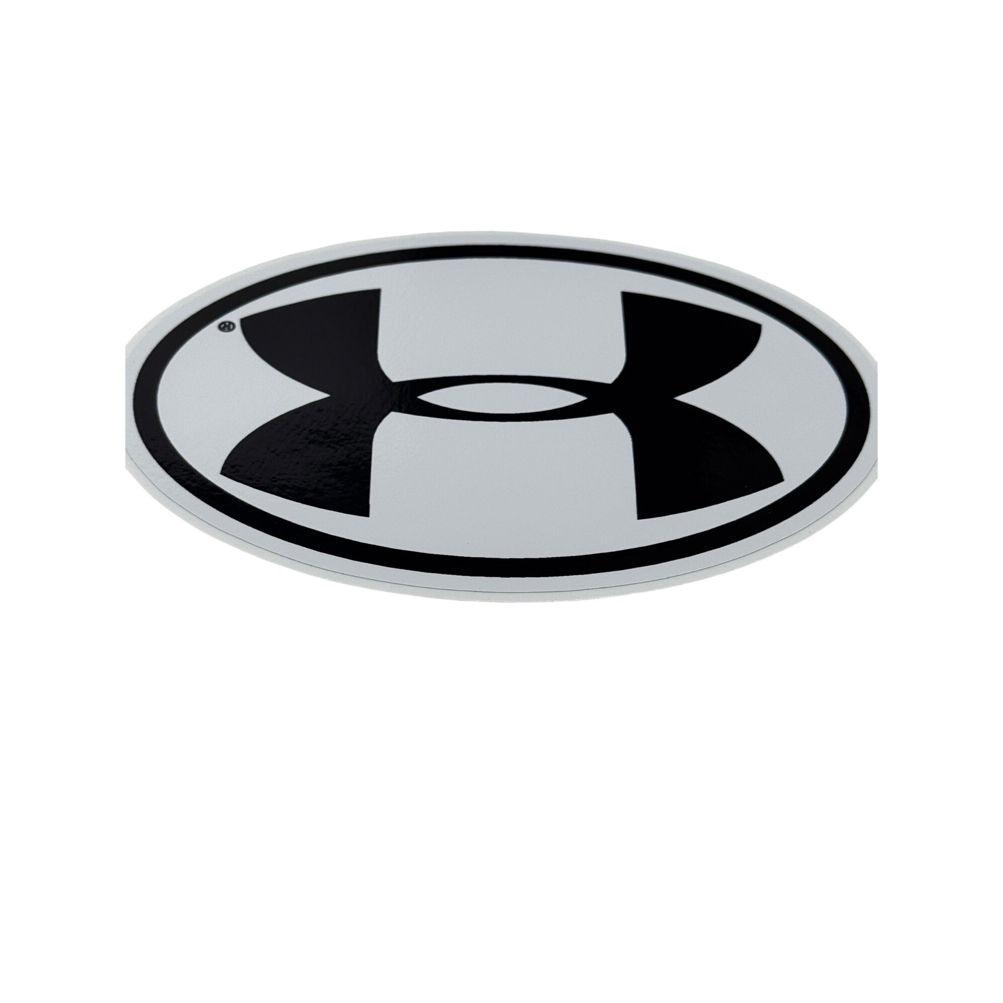 Official Under Armour Oval Vinyl Decal Sticker Black White 5" Locker Car Toolbox