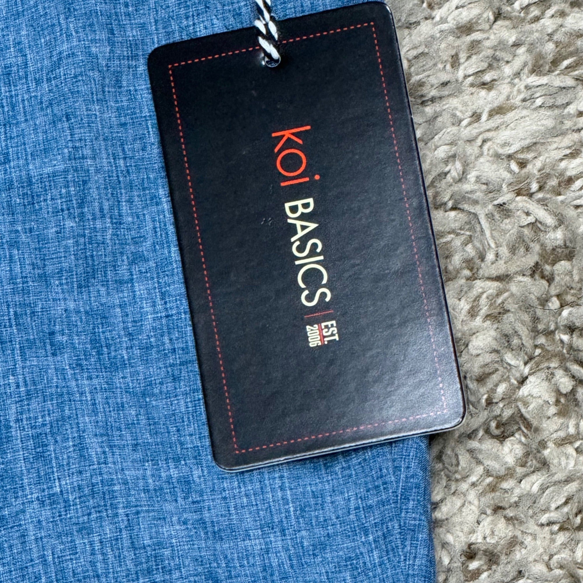 Koi Basics XL Blue Drawstring Elastic Waist Nursing Scrub Pants Pockets NEW