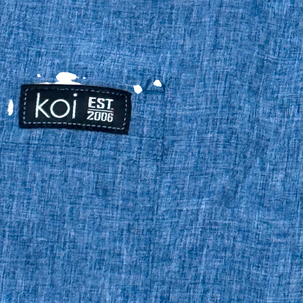 Koi Basics XL Blue Drawstring Elastic Waist Nursing Scrub Pants Pockets NEW