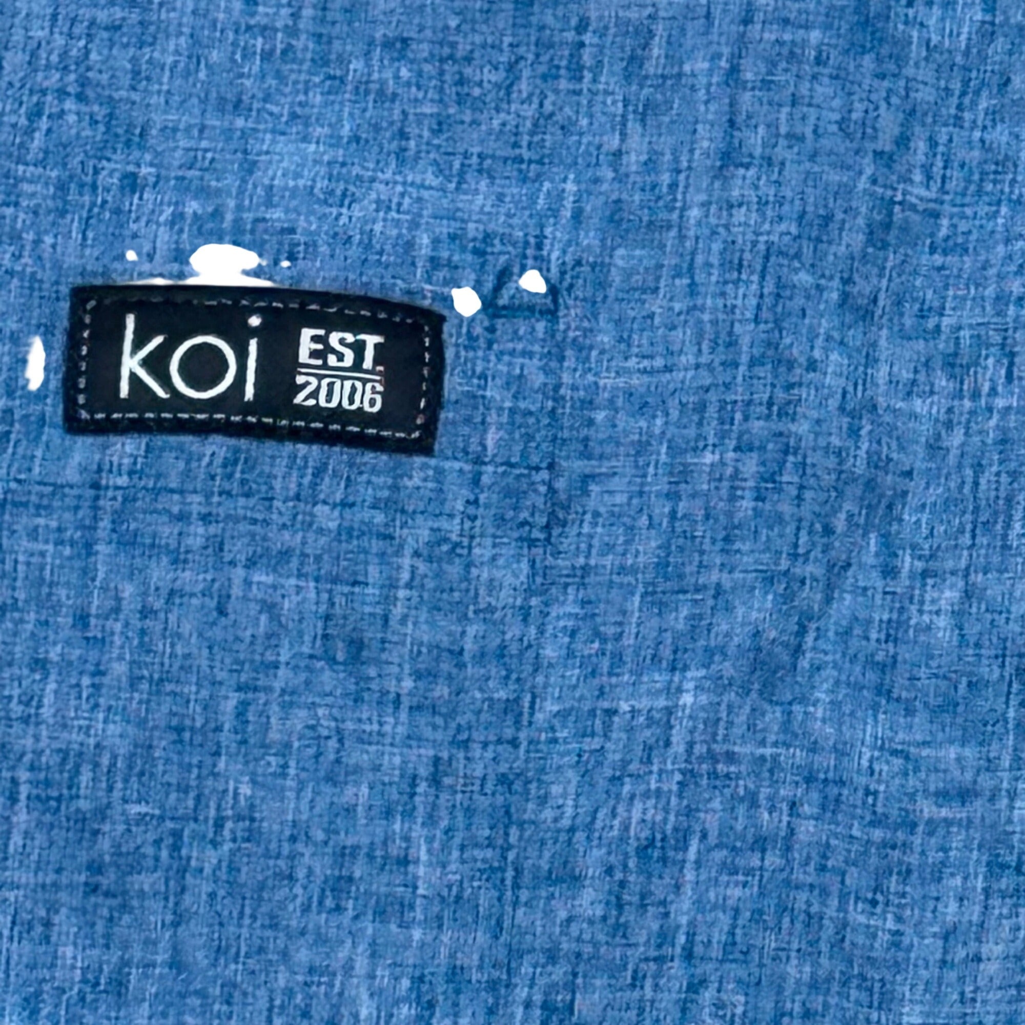 Koi Basics XL Blue Drawstring Elastic Waist Nursing Scrub Pants Pockets NEW