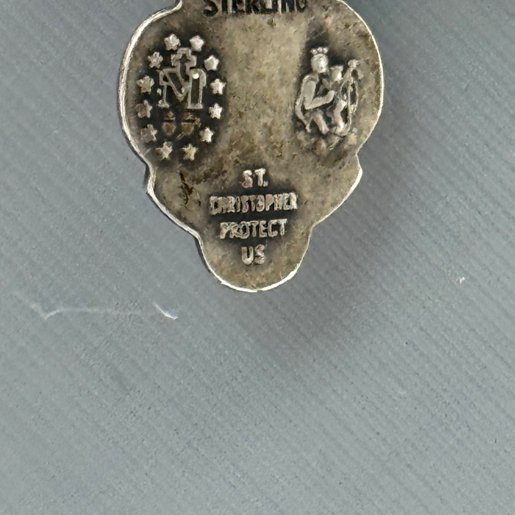 CHS 4 Way Catholic Sterling Silver Scapular Medal Pendant Religious Charm Vtg