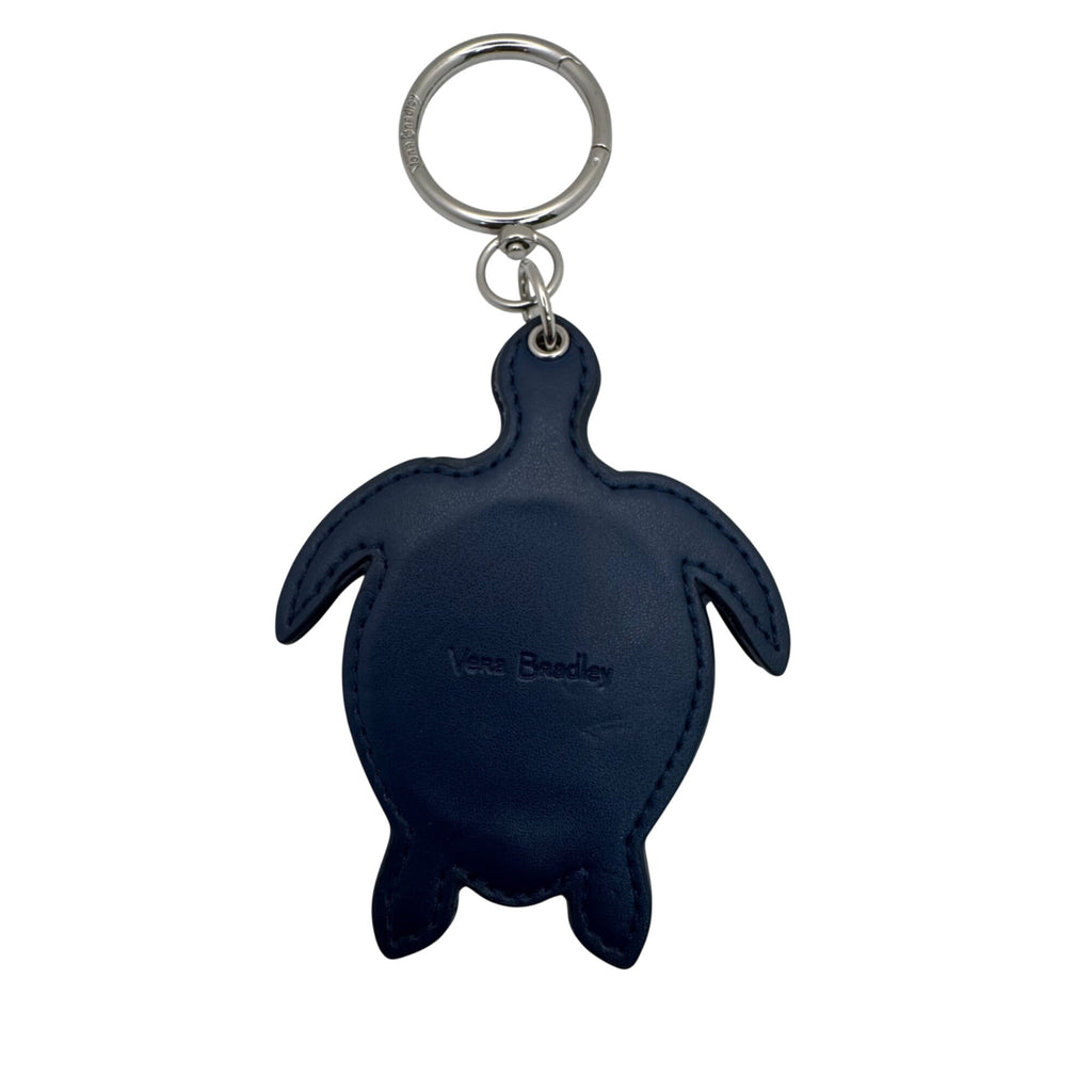 Vera Bradley Sea Turtle Keychain Charm Mirror Blue Gradient Faux Leather 4" NEW