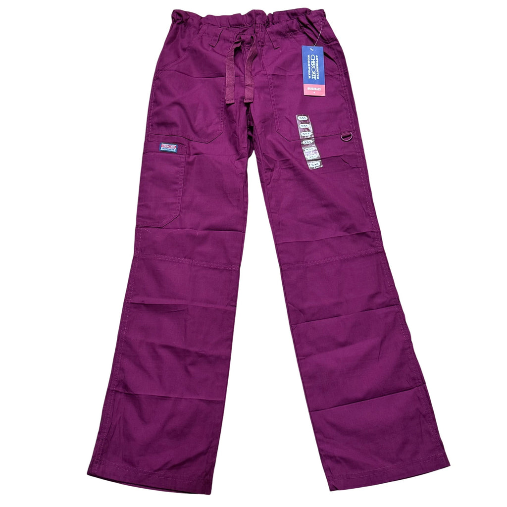 Blue Maroon Burgundy Cherokee Med Couture Scrub Pants XXS Lot of 3 Pair NEW Tag