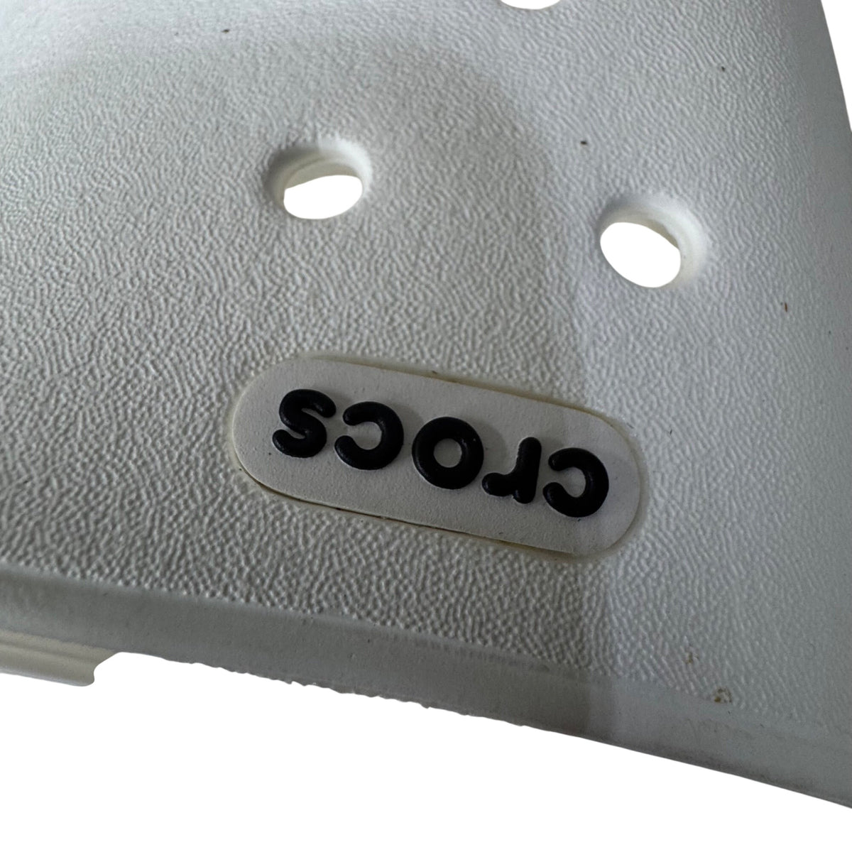 Crocs Unisex White Slide Sandals Men 9 Women 11 Iconic Comfort Pool Shoes READ