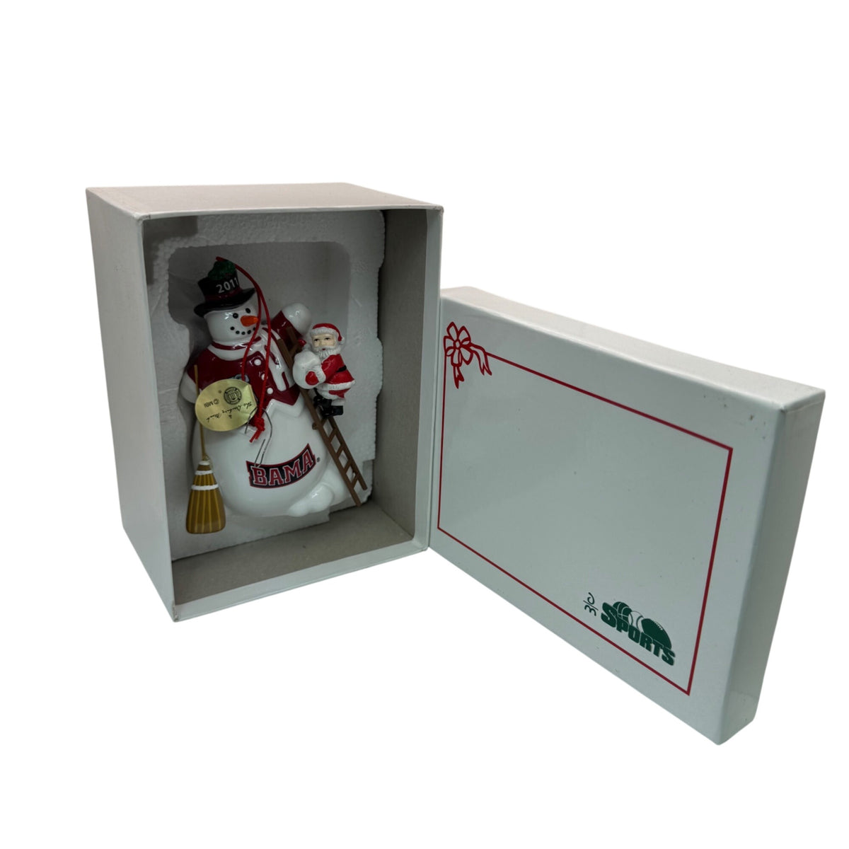Alabama Crimson Tide 2011 Game Day Snowman Ornament By Danbury Mint Santa NEW