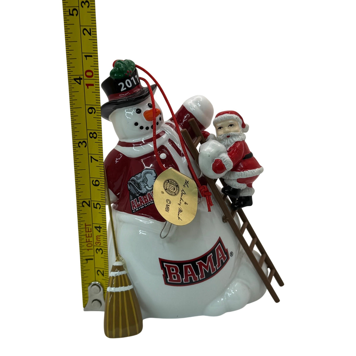 Alabama Crimson Tide 2011 Game Day Snowman Ornament By Danbury Mint Santa NEW