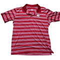 University Of Alabama Polo Shirt Size L Red White Striped Crimson Tide Football
