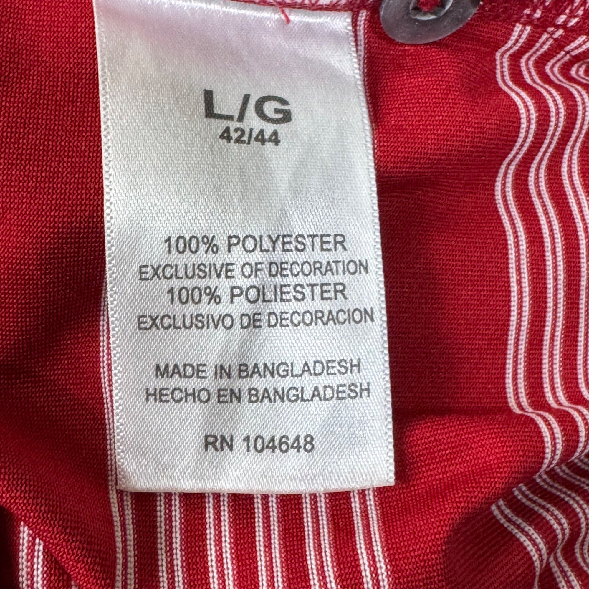 University Of Alabama Polo Shirt Size L Red White Striped Crimson Tide Football