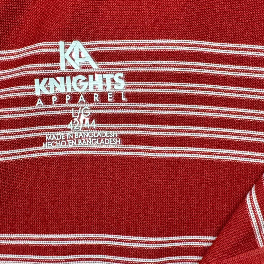 University Of Alabama Polo Shirt Size L Red White Striped Crimson Tide Football