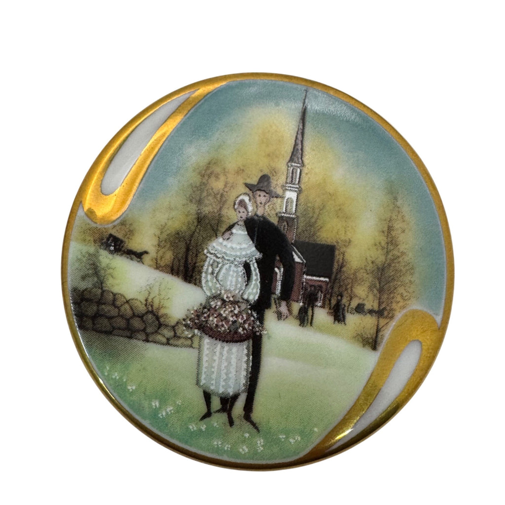 Lot Of 8 P. Buckley Moss Porcelain Membership Pins Brooches Signed Numbered Vtg