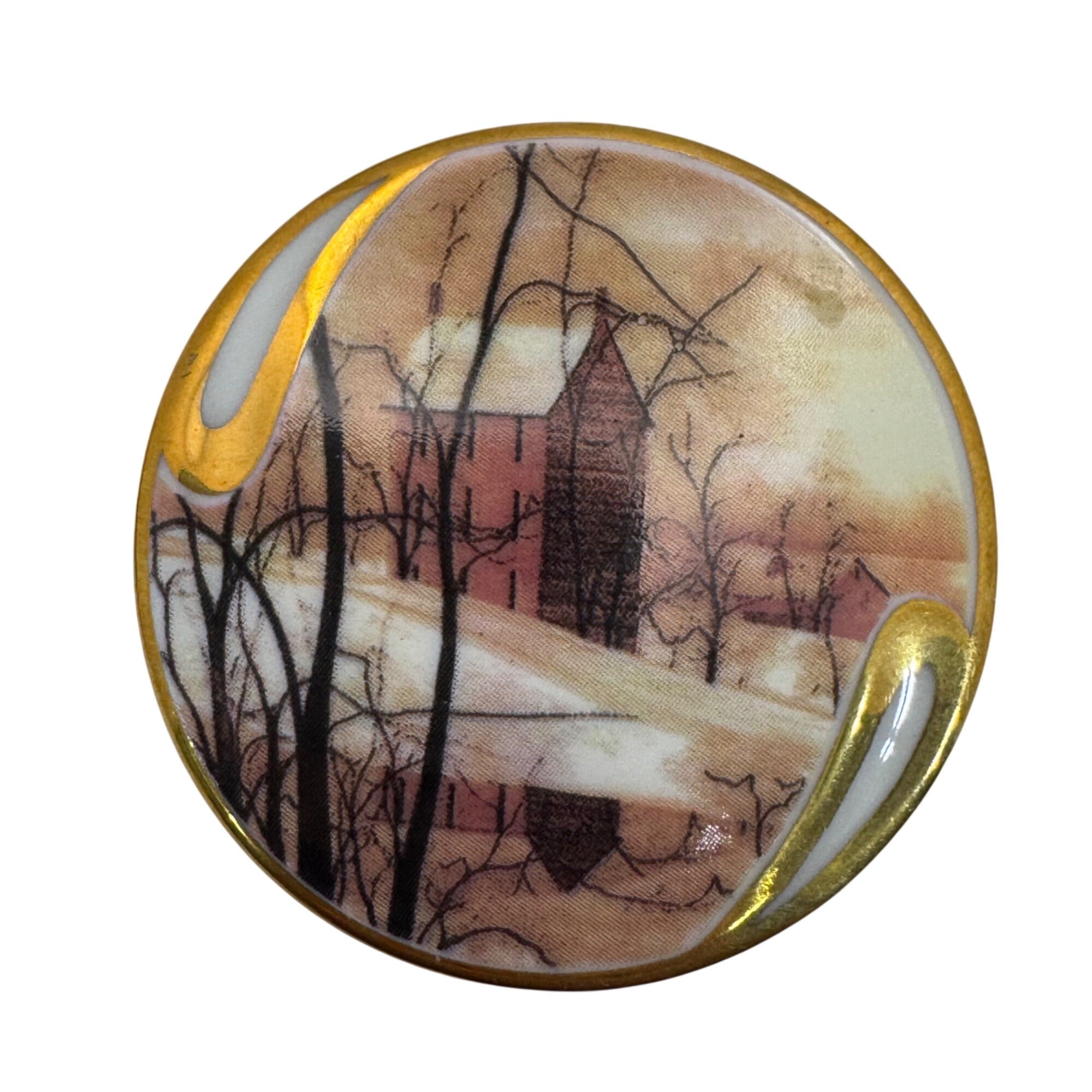 Lot Of 8 P. Buckley Moss Porcelain Membership Pins Brooches Signed Numbered Vtg