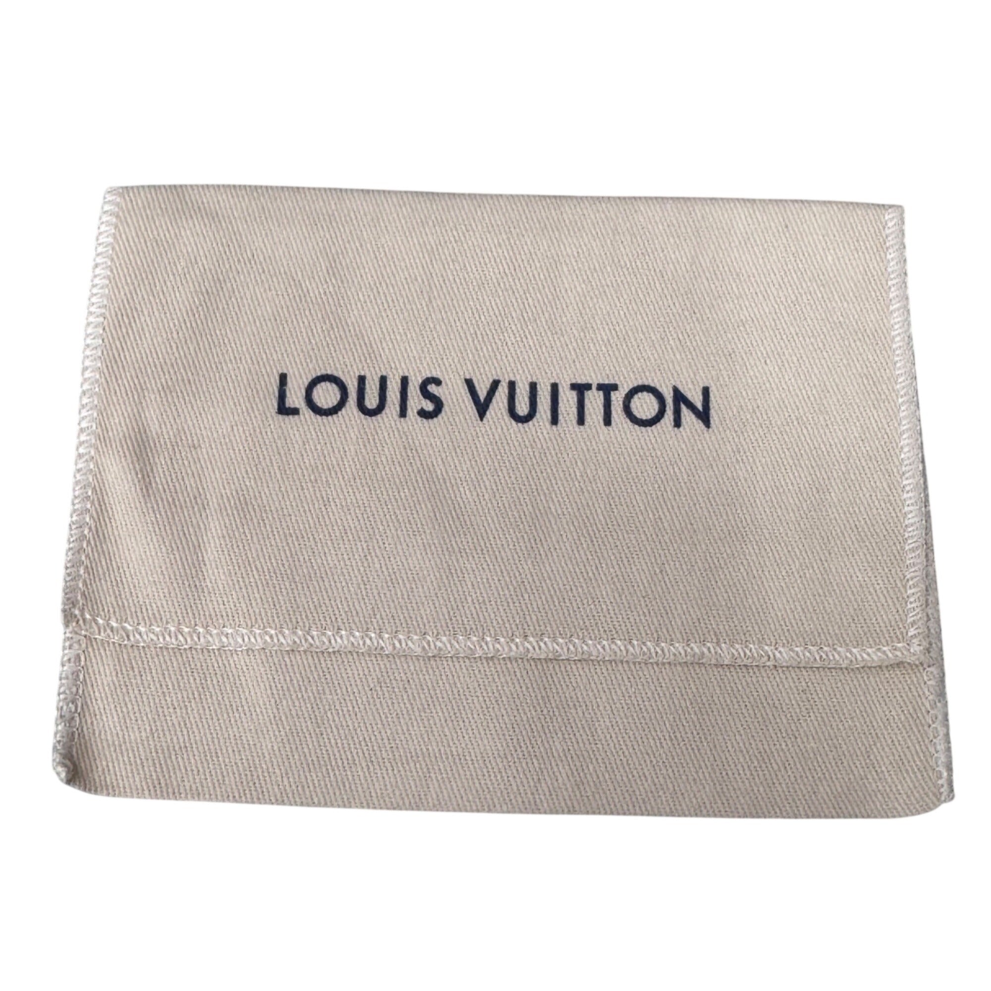 Louis Vuitton Beige Cotton Dust Bag 6X4 Envelope Wallet Sunglasses Authentic