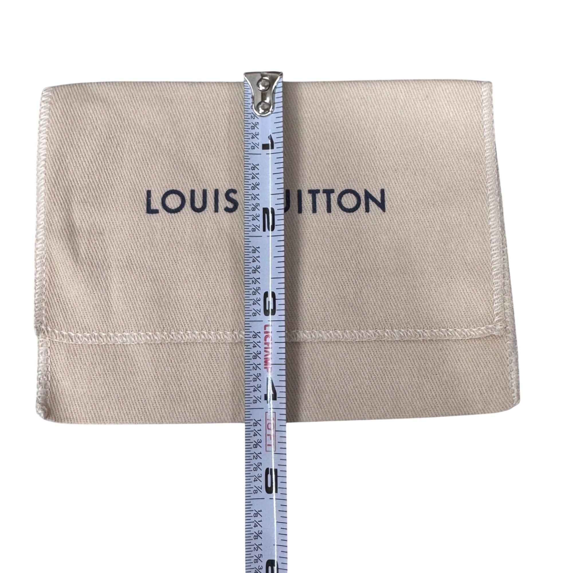 Louis Vuitton Beige Cotton Dust Bag 6X4 Envelope Wallet Sunglasses Authentic