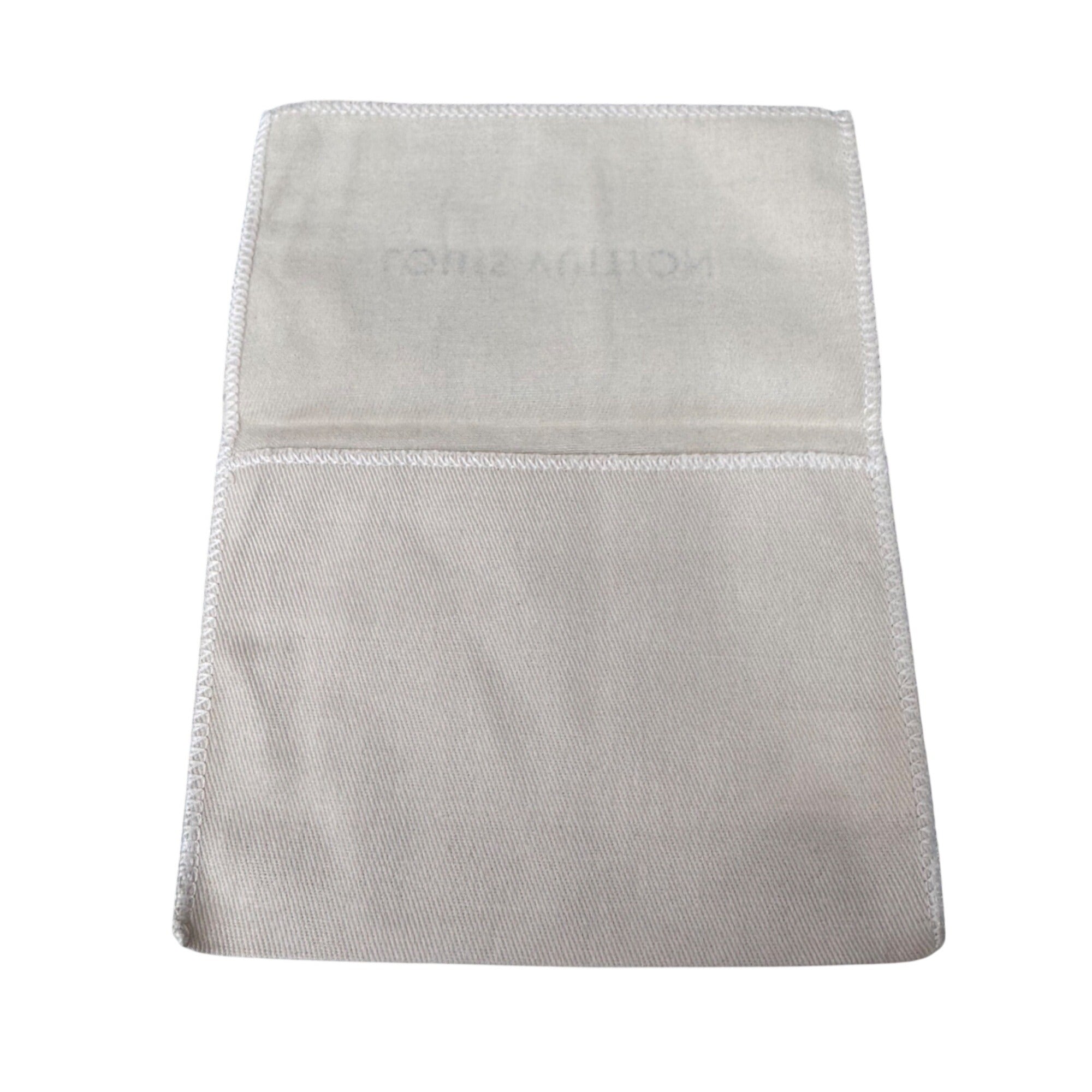 Louis Vuitton Beige Cotton Dust Bag 6X4 Envelope Wallet Sunglasses Authentic