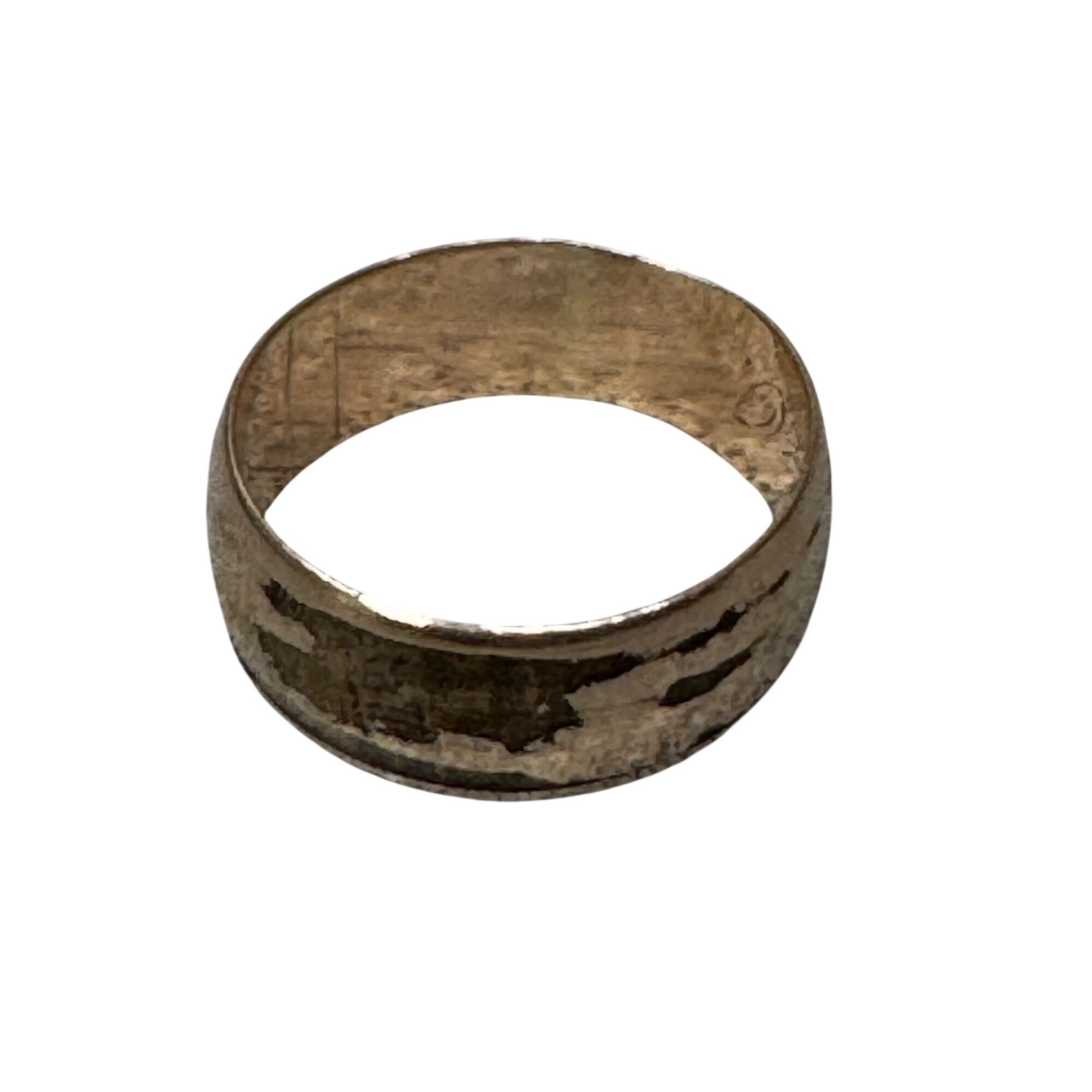 Solid Gold Engraved Band Ring 10K Yellow Vintage Jewelry Size 6.5 Antique READ