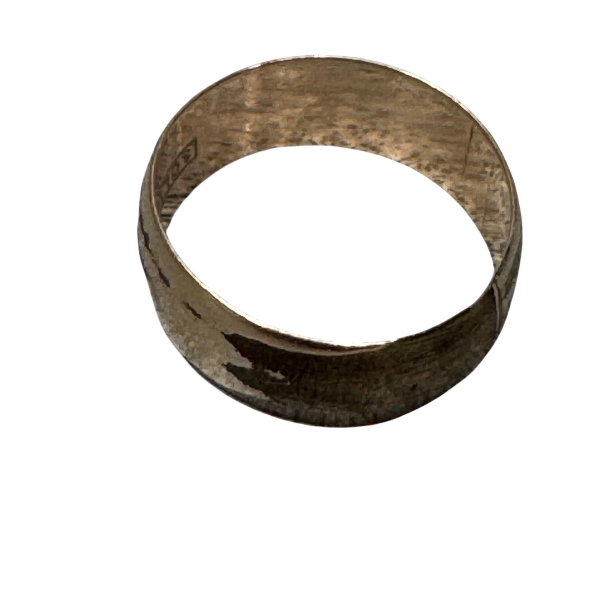 Solid Gold Engraved Band Ring 10K Yellow Vintage Jewelry Size 6.5 Antique READ