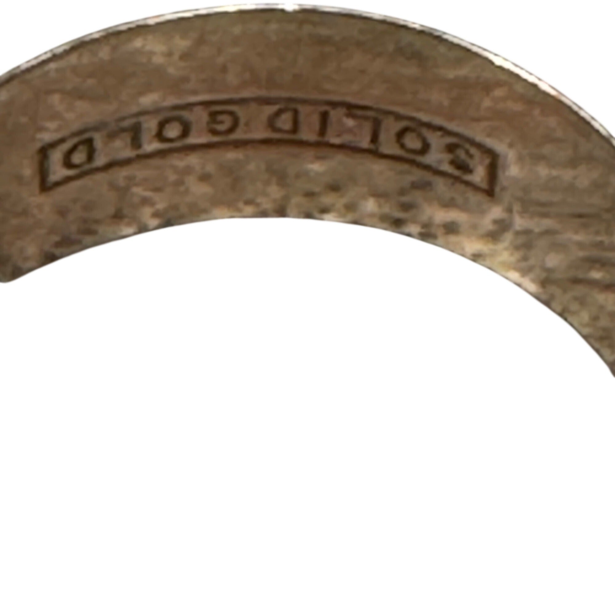 Solid Gold Engraved Band Ring 10K Yellow Vintage Jewelry Size 6.5 Antique READ