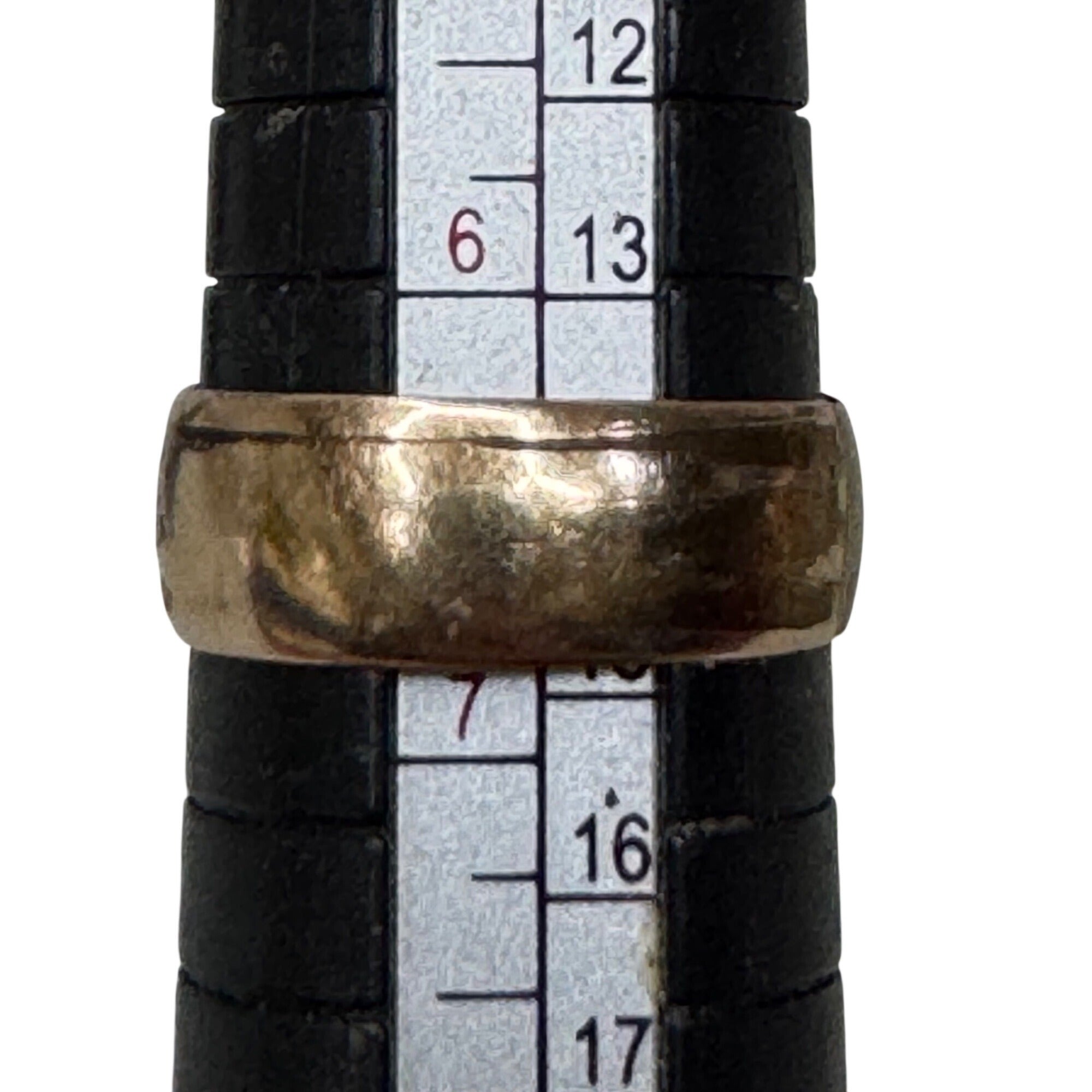 Solid Gold Engraved Band Ring 10K Yellow Vintage Jewelry Size 6.5 Antique READ