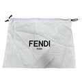 Fendi Roma Cream Dust Bag Pouch Drawstring with Black Logo 15" X 11" Authentic