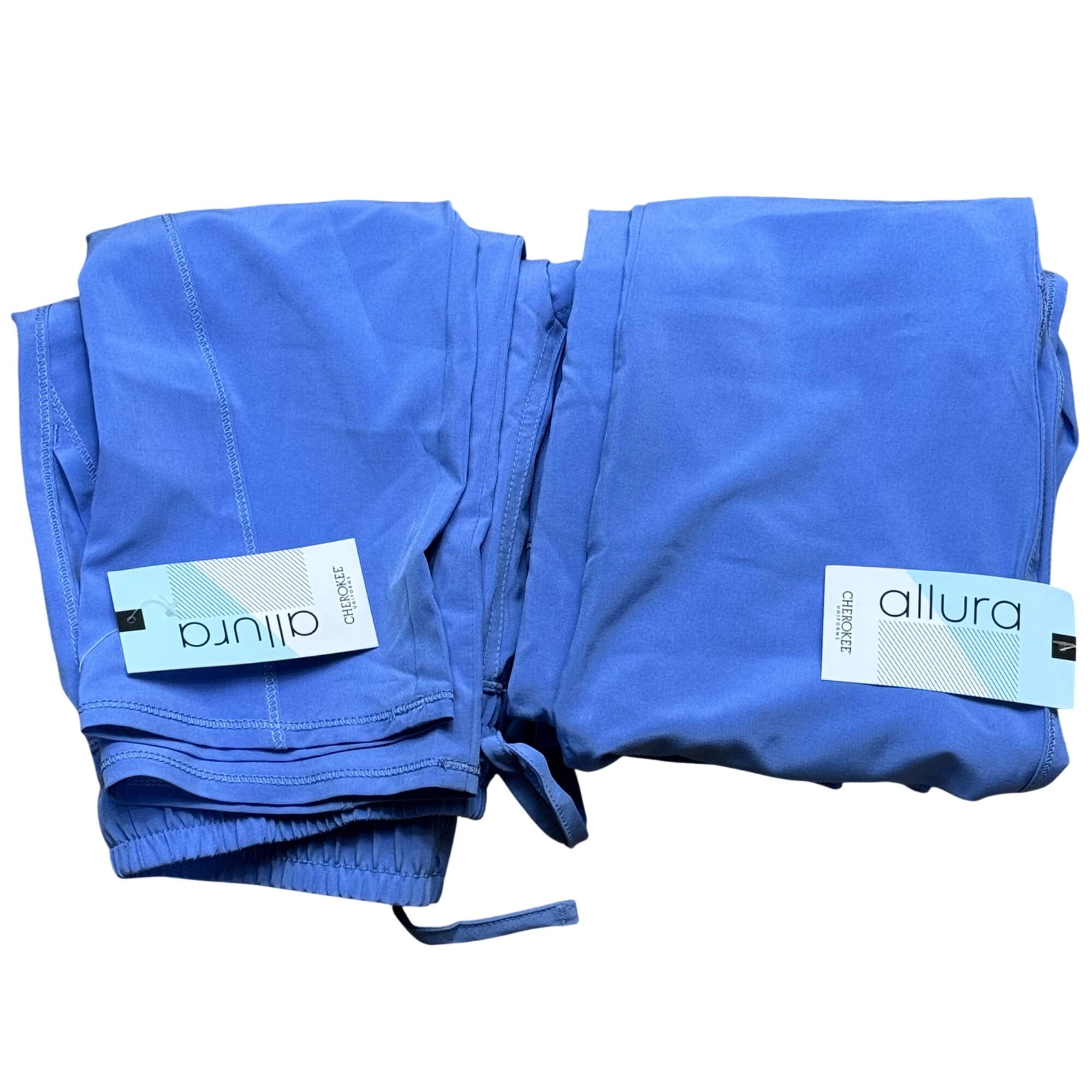 Allura Womens Jogger Scrub Pants Xxs Blue Polyester Spandex Stretch Pockets