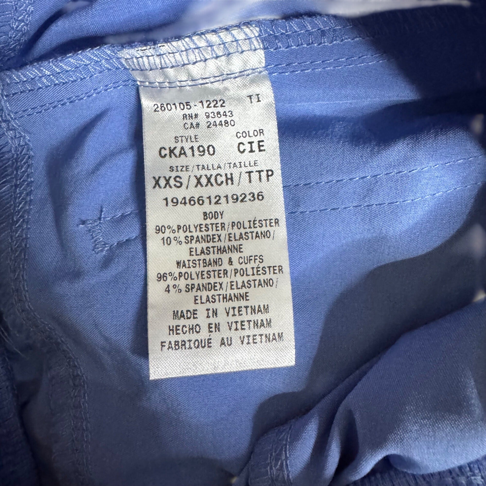 Allura Womens Jogger Scrub Pants Xxs Blue Polyester Spandex Stretch Pockets