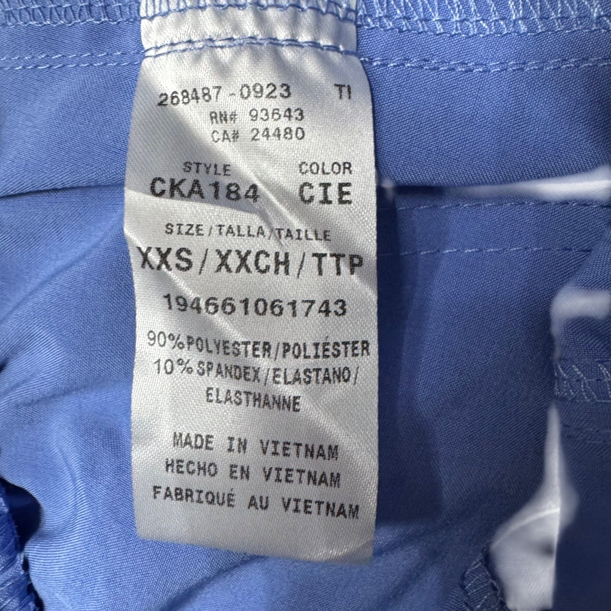 Allura Womens Jogger Scrub Pants Xxs Blue Polyester Spandex Stretch Pockets