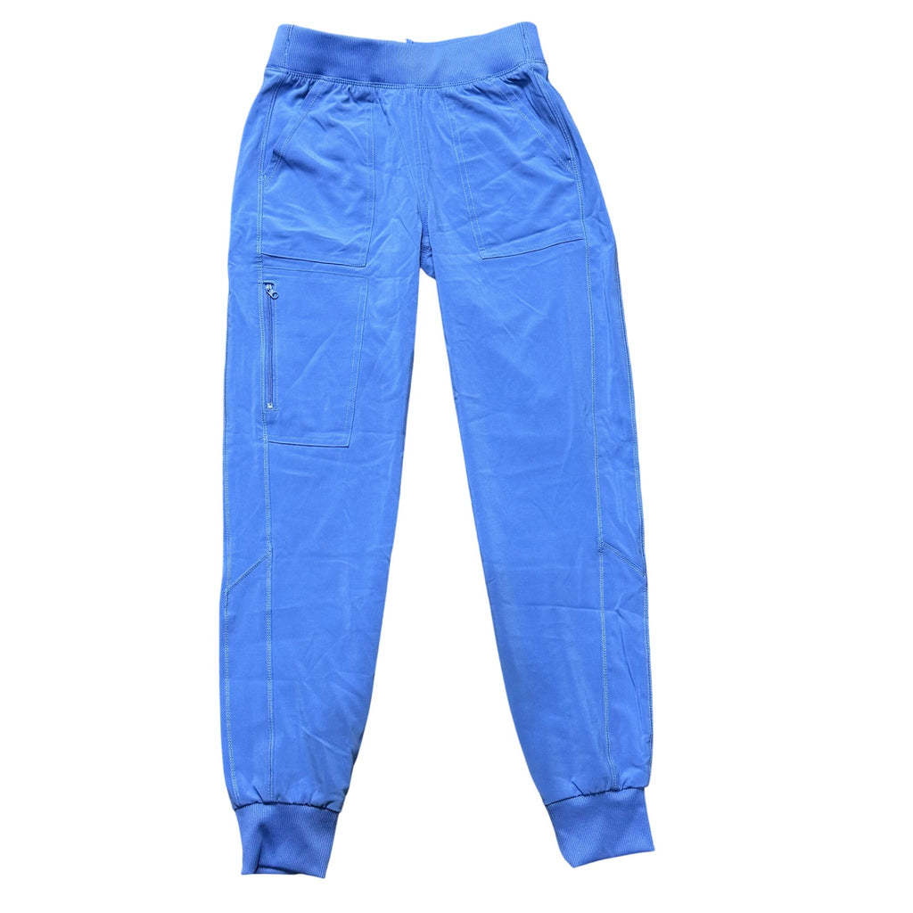 Allura Womens Jogger Scrub Pants Xxs Blue Polyester Spandex Stretch Pockets