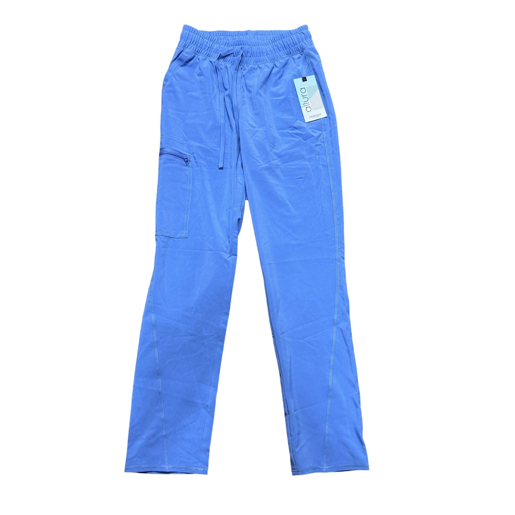 Allura Womens Jogger Scrub Pants Xxs Blue Polyester Spandex Stretch Pockets