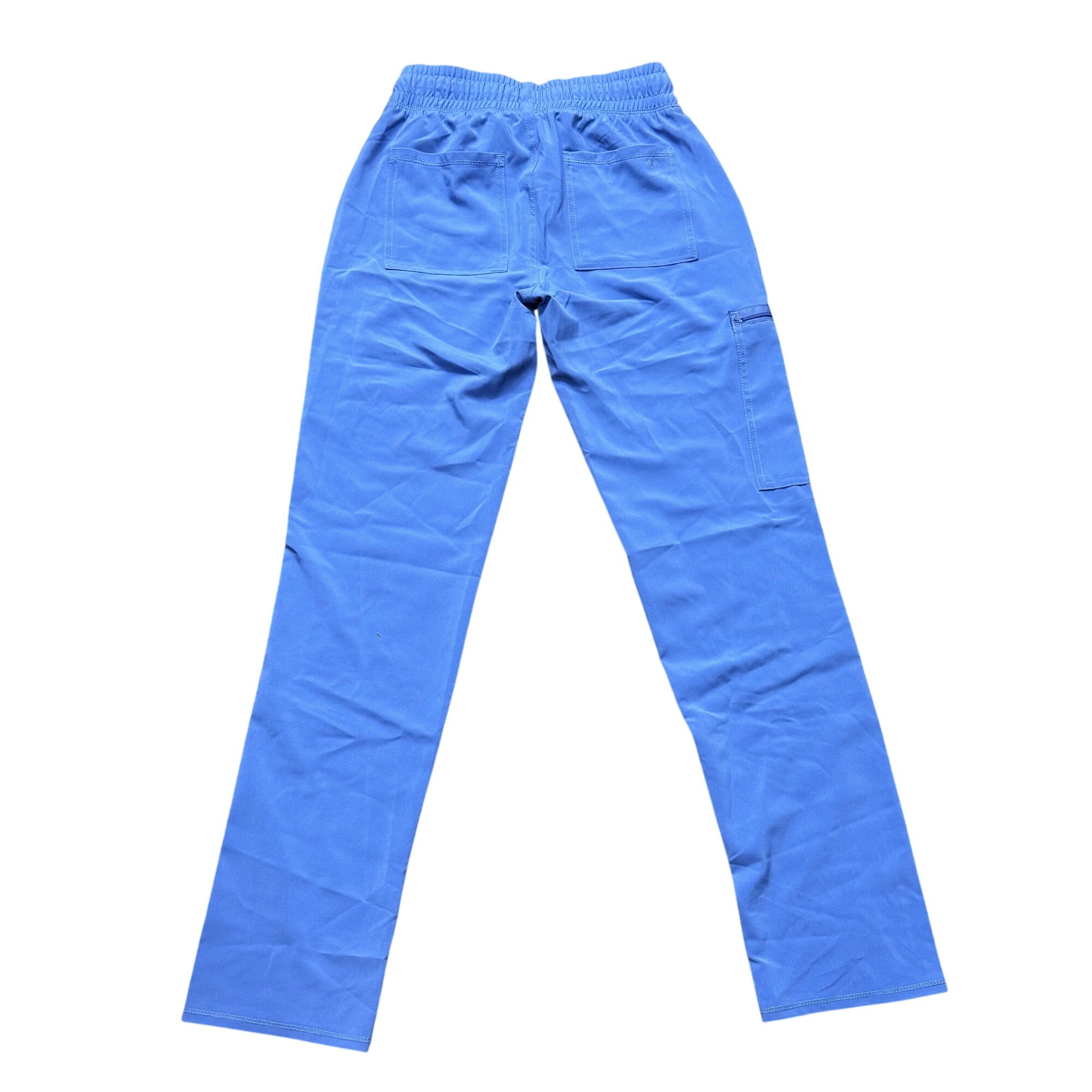 Allura Womens Jogger Scrub Pants Xxs Blue Polyester Spandex Stretch Pockets